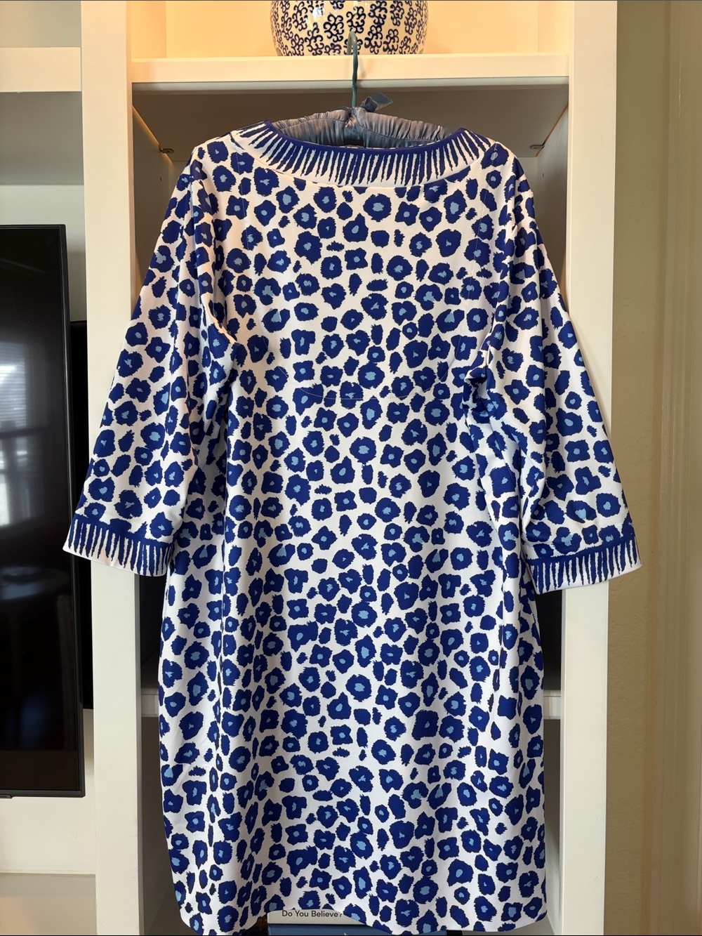 Gretchen Scott Navy & Blue Spotted Shift - Picture 5 of 8